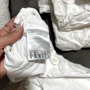 Chloe duvet cover with two shams. King size. Nordstrom at Home.